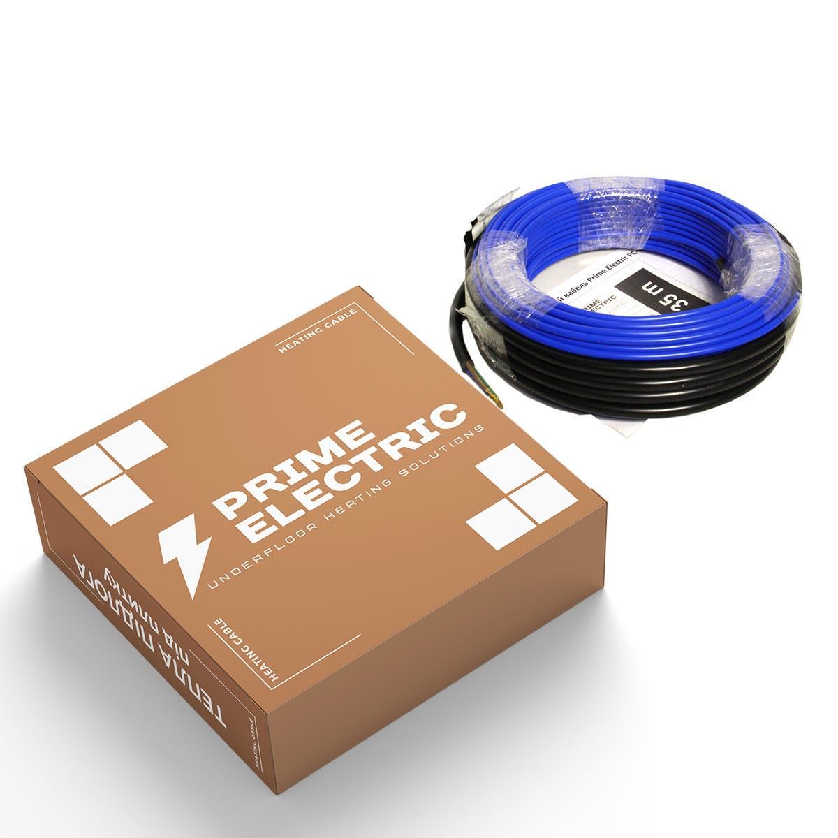 Нагрівальний кабель Prime Electric 0,5 м²-0,6 м²/100 Вт для теплої підлоги 20 Вт/м 5 м (PM20-K0273)