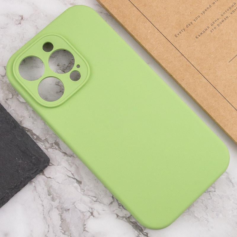 Чехол Silicone Case Full Camera Protective (AA) NO LOGO для Apple iPhone 15 Pro Max (6.7") Мятный | Mint - фото 5