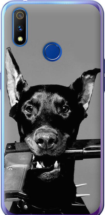 Чехол на Realme 3 Pro Доберман (2745u-1863-42517)