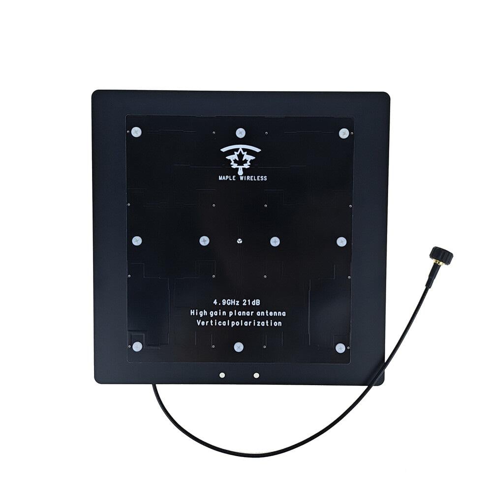 Антена панельна спрямована 4,9G Maple Wireless 21Dbi SMA-Male-AAT вертикальна поляризація для FPV дронів (00-00025043)