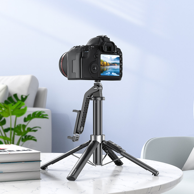 Селфі-монопод Hoco K21 Stream Aluminum Alloy Live Broadcast Holder Black - фото 8 Селфі-монопод Hoco K21 Stream Aluminum Alloy Live Broadcast Holder Black - фото 8