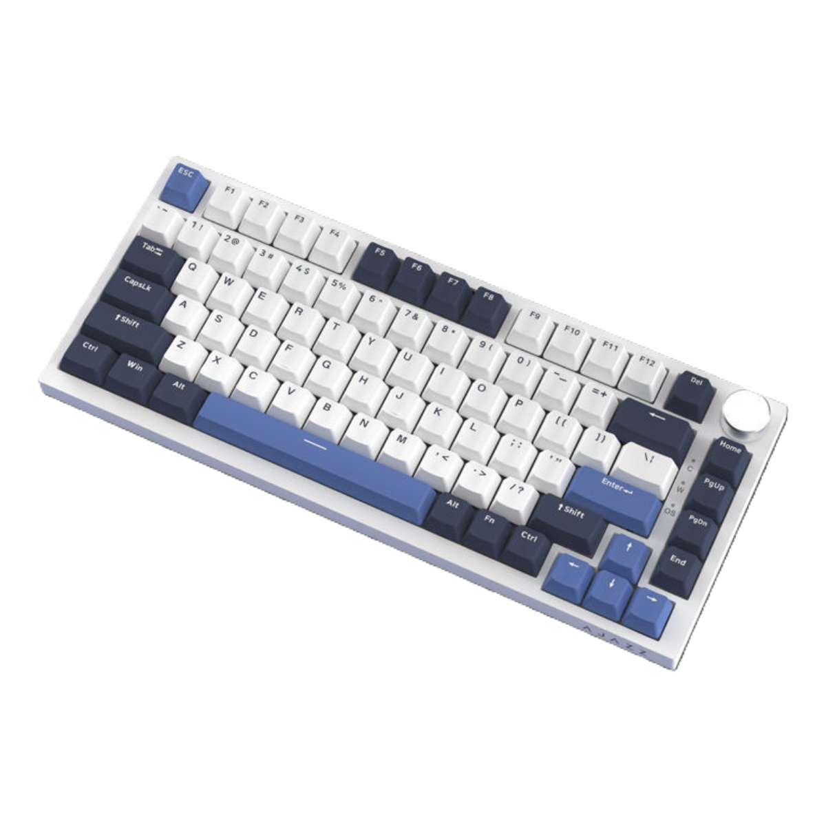 Клавиатура игровая механическая AJAZZ AK75 PRO 2.4G/Bluetooth/USB/Hot-Swap Black/White/Blue