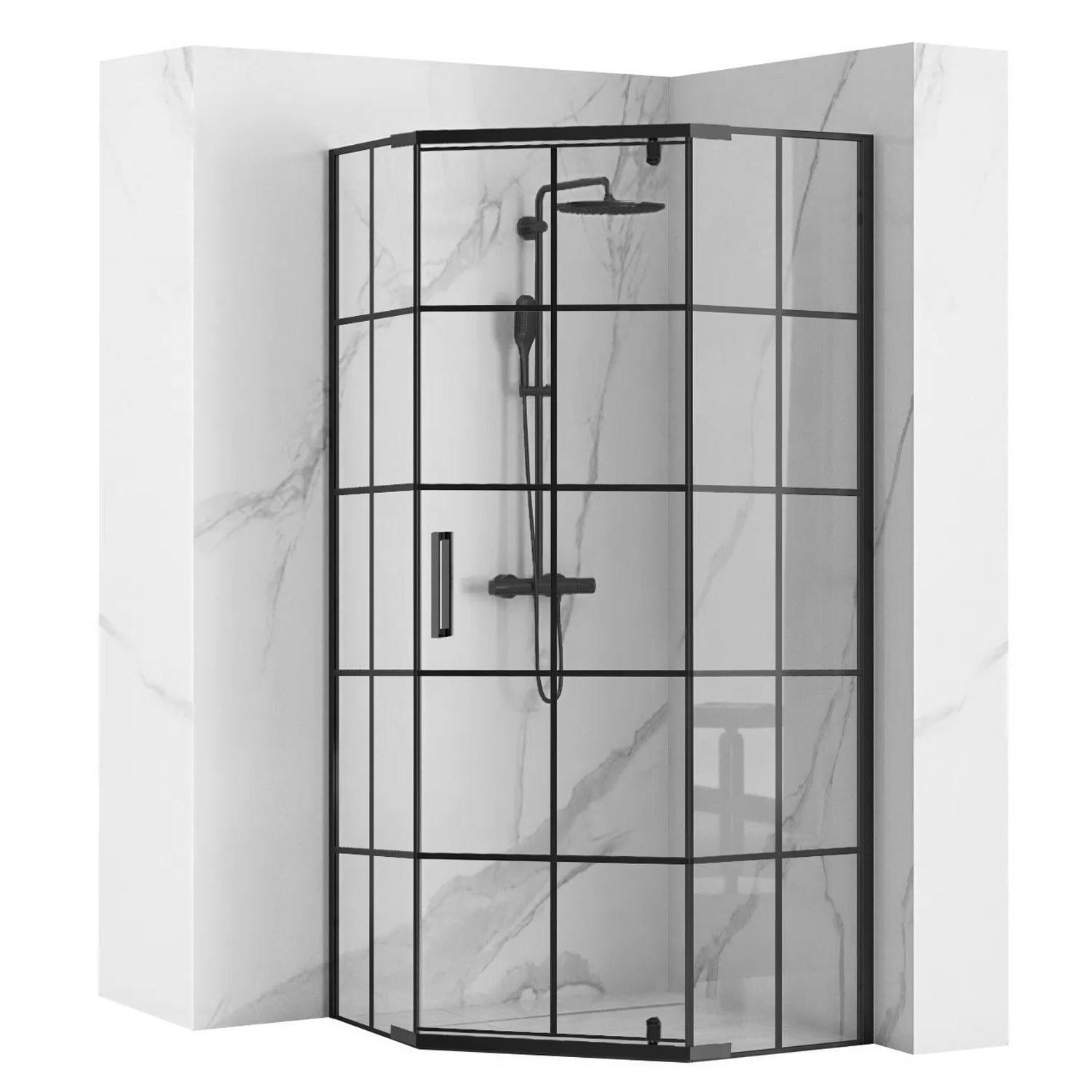 Душова кабіна REA HEX REA-K8969 80x80x195 см Чорний (133725) Душова кабіна REA HEX REA-K8969 80x80x195 см Чорний (133725)