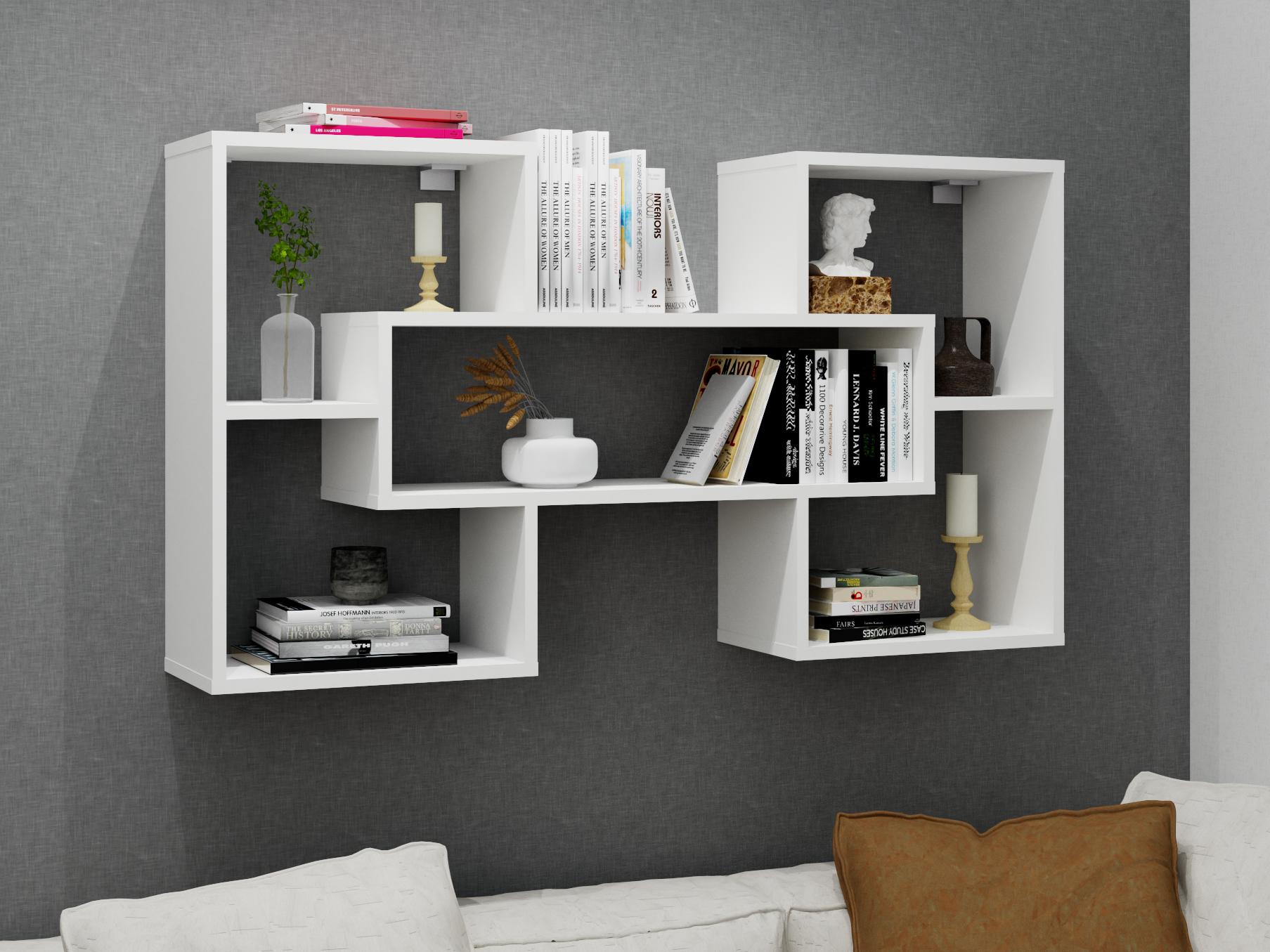 Полка навесная на стену MebelProff Tetris 11 Белый (27609581) - фото 3