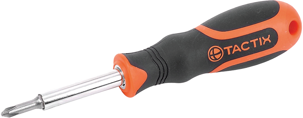 Викрутка Tactix 6в1 з бітами PH/SL/HEX (INSOTOTVMSB6100BT0)