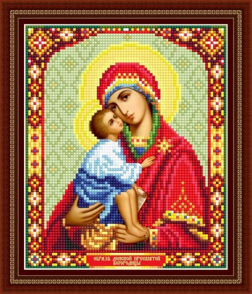 Алмазная мозаика Икона Донская Божья Матерь 19х23 см (1878037321)