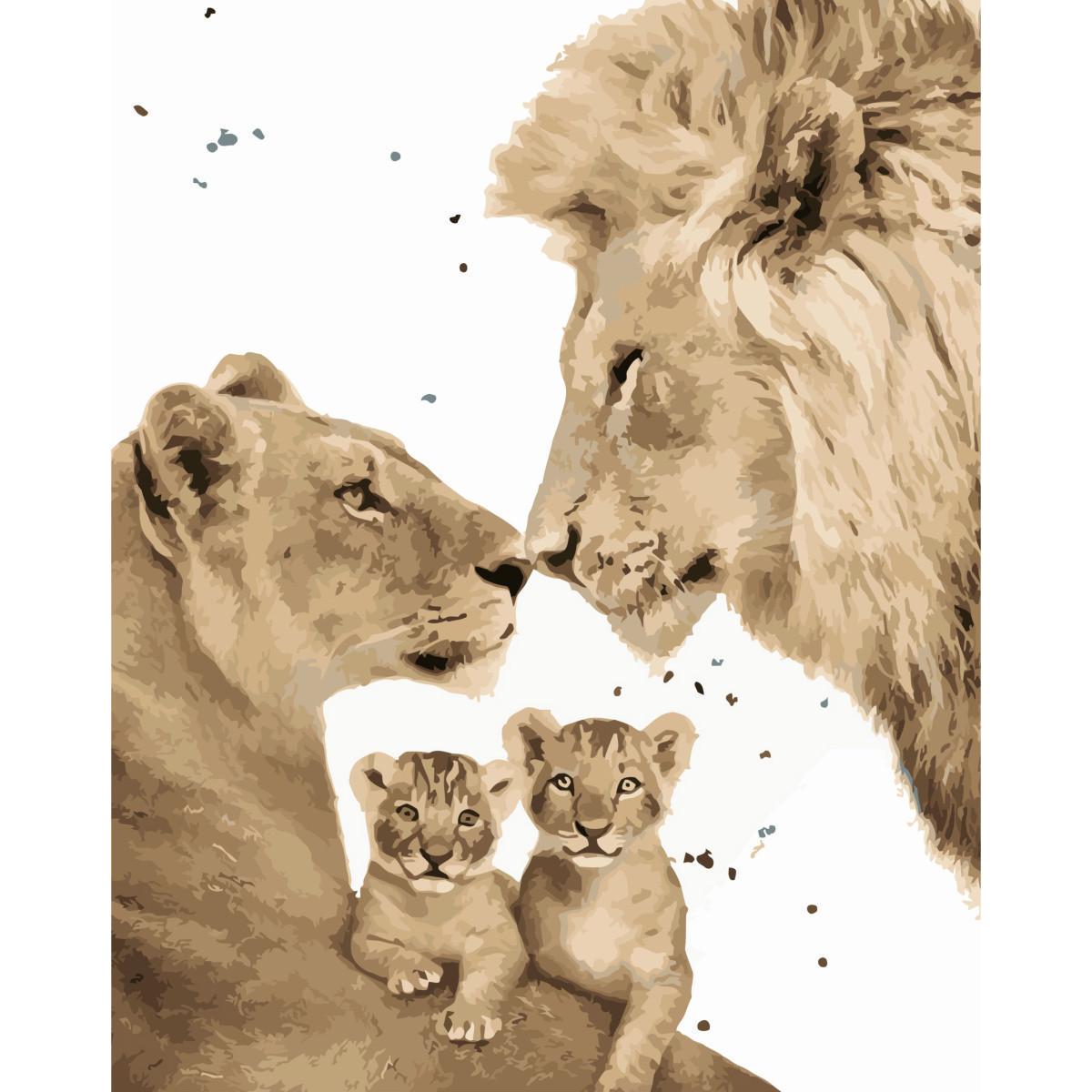 Картина по номерам Strateg Премиум Королевская семья с лаком 40х50 см (SY6733)