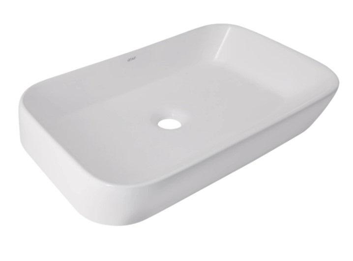 Раковина накладная Qtap Scorpio 550x390x120 мм с донным клапаном White (QT14112243WN48463)