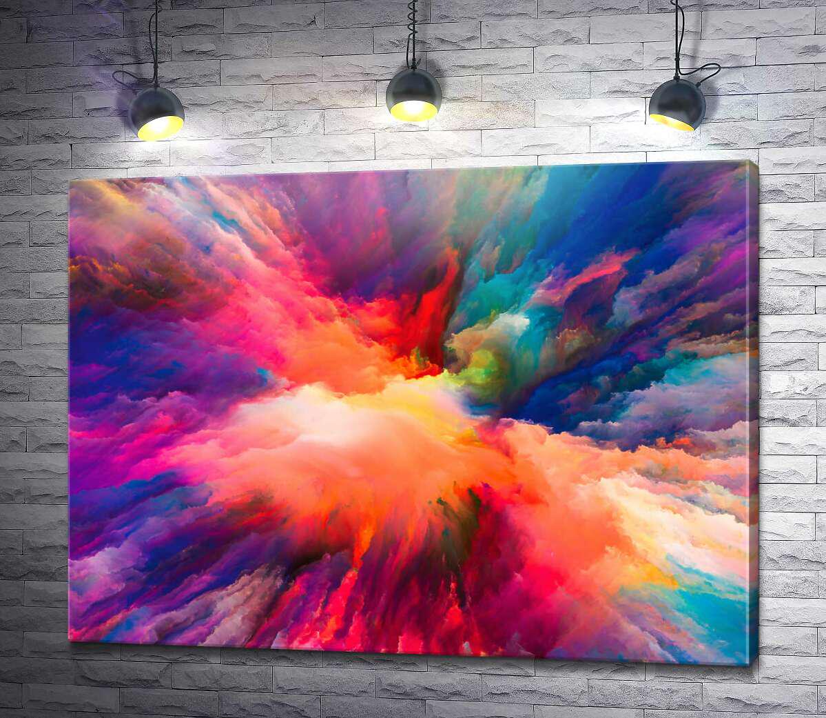 Картина ArtPoster Облака сине-розового дыма 50x38 см Модуль №1 (004484)