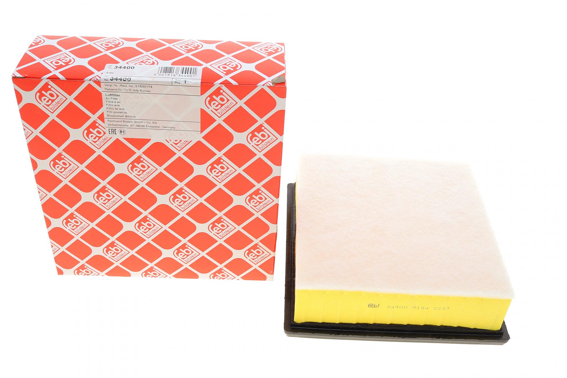 Фильтр воздушный FEBI BILSTEIN для Fiat Doblo 1,6-2,0JTD 10- (34400)