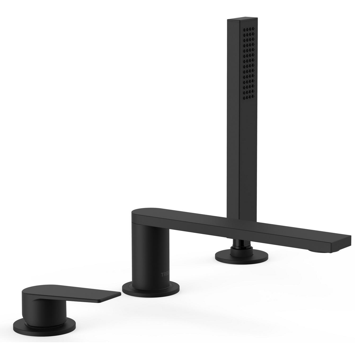 Смеситель на борт ванны Tres Project 21116101NM на три отверстия Черный (126197)