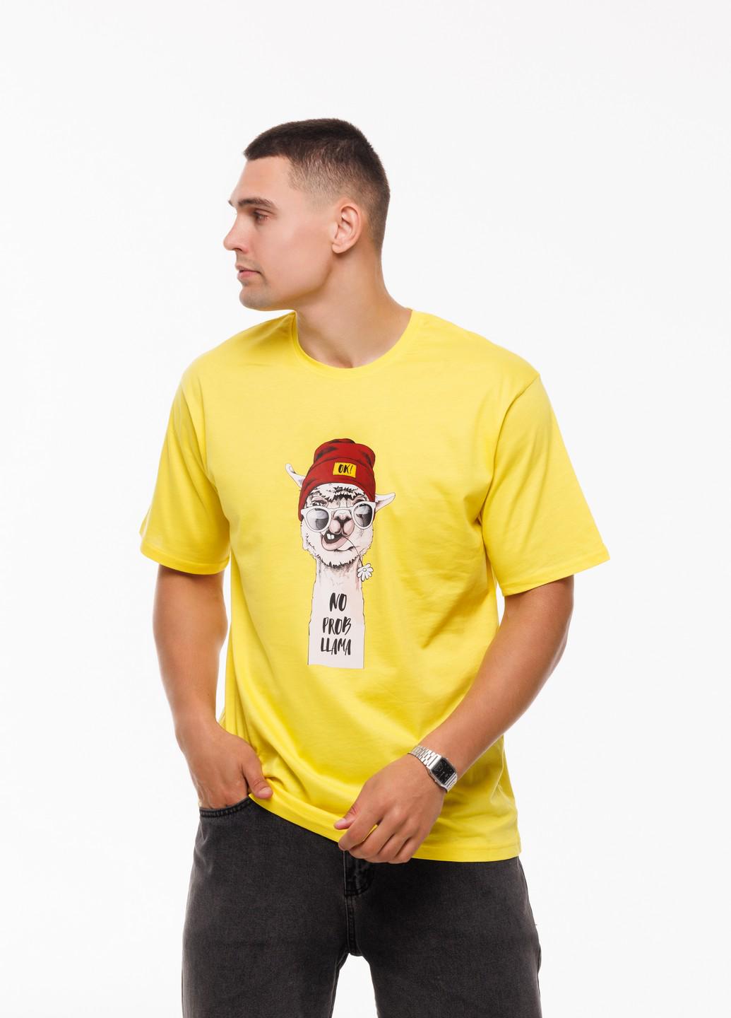 Мужская футболка No problama Наталюкс 2XL Желтый (1218043064751) - фото 2