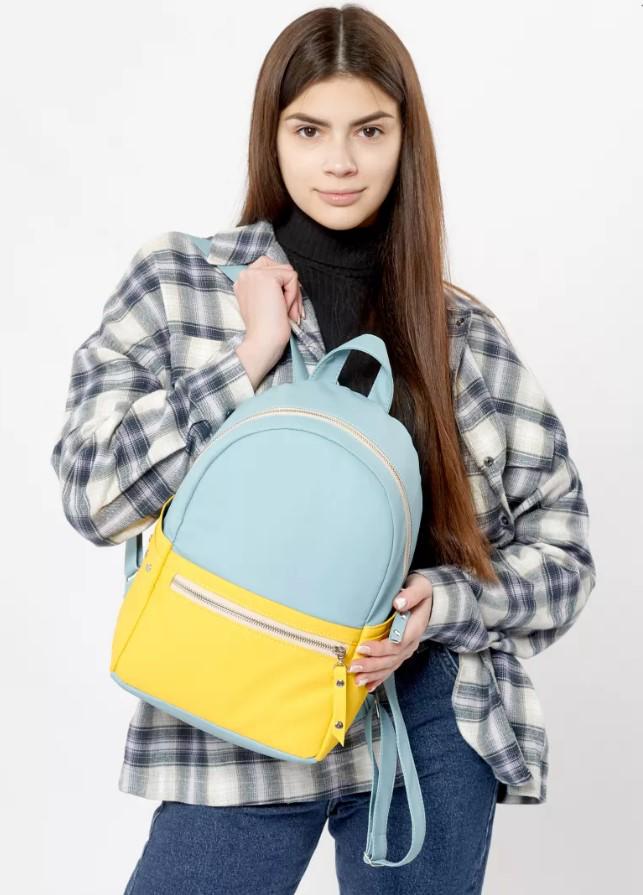 Рюкзак жіночий Sambag Dali BPSe Блакитний з жовтим (15379610e) - фото 2