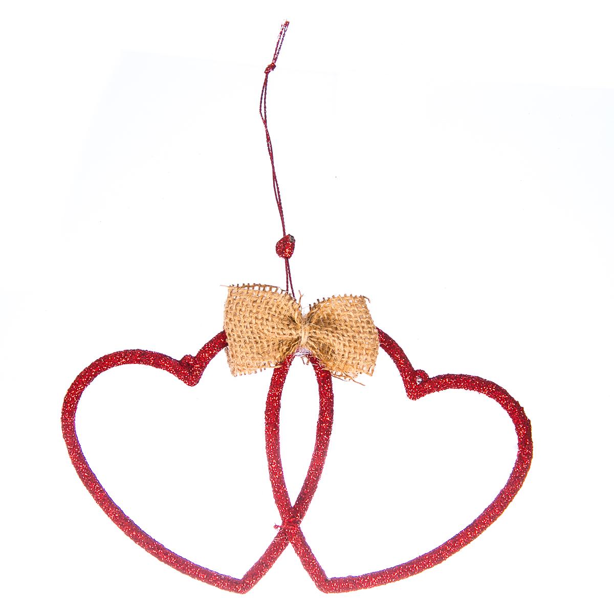 Игрушка на елку Elisey Два сердца Бежевый (NH-106-K-174)