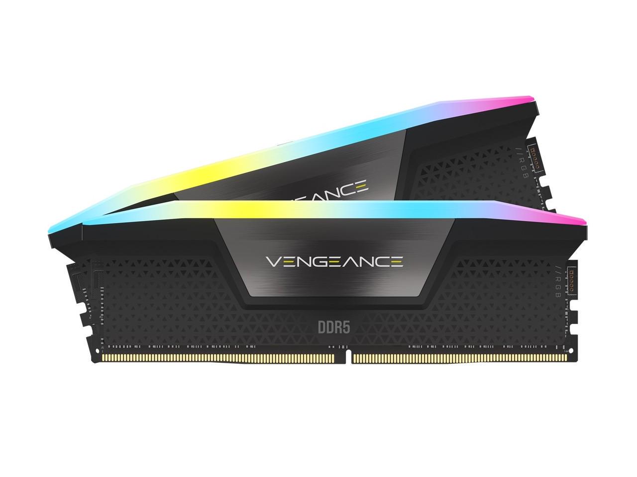 Оперативная память Corsair Vengeance RGB DDR5 2x24GB/6000 Black (CMH48GX5M2E6000C36)