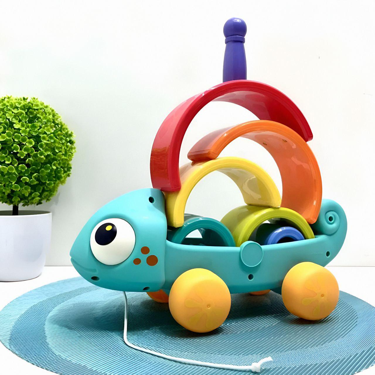 Каталка на веревке Хамелеон HA795700 (28552249) - фото 4 Каталка на веревке Хамелеон HA795700 (28552249) - фото 4