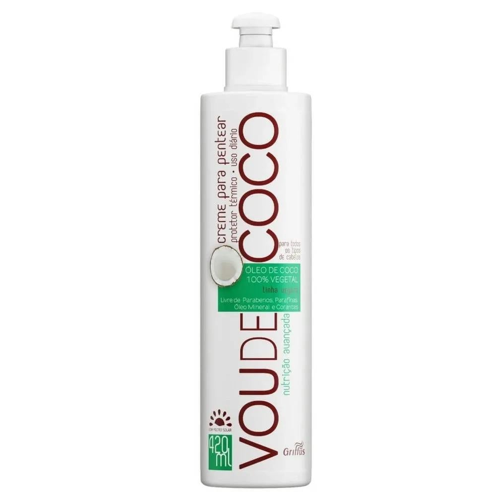 Кондиционер несмываемый для восстановления волос Griffus Vou de Coco Creme para Pentear Extra 420 мл