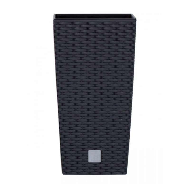 Горшок для цветов Prosperplast Rato высокий с вставкой Н-55 см Антрацит (79580-433)