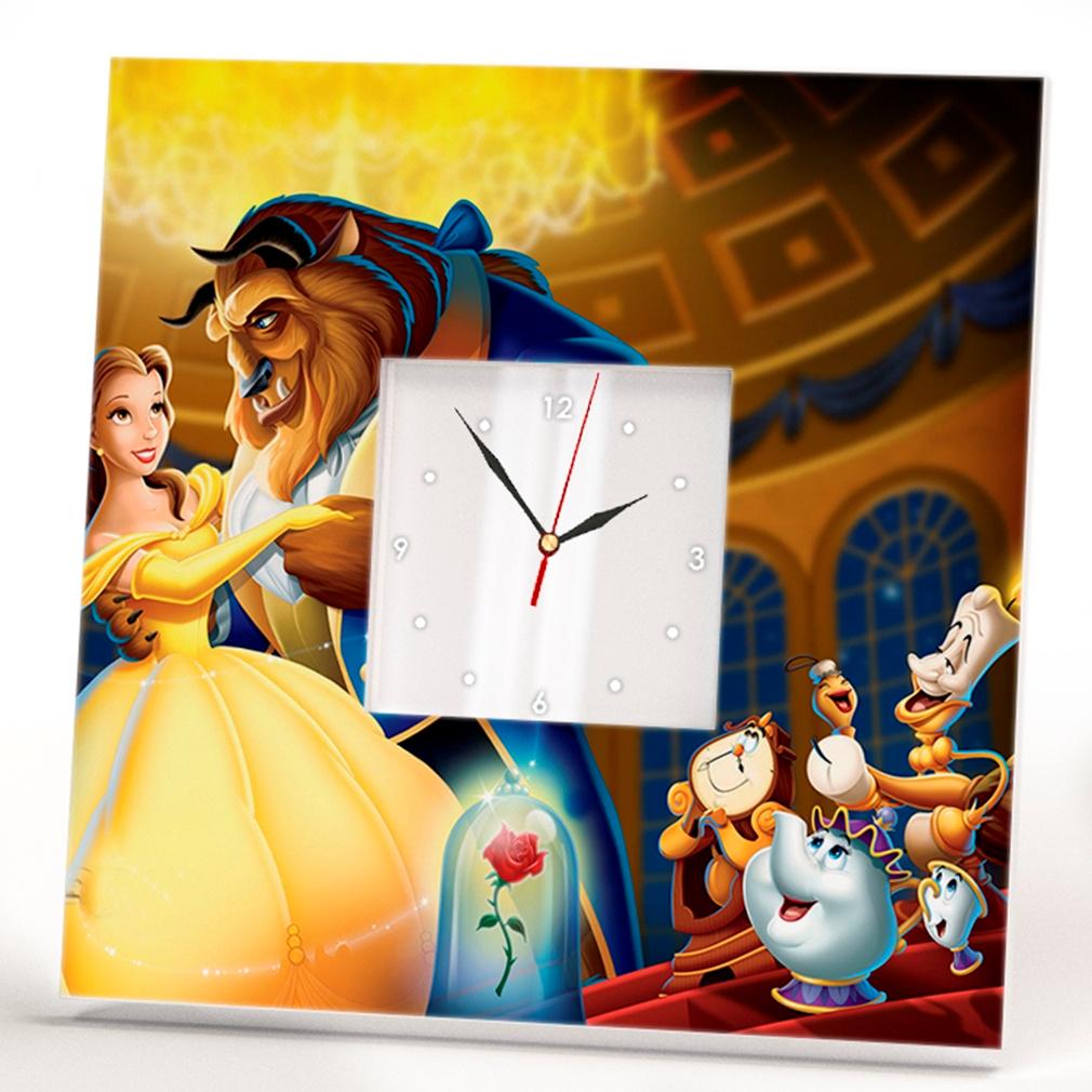 Часы Красавица и Чудовище 260x260 мм (C03528)