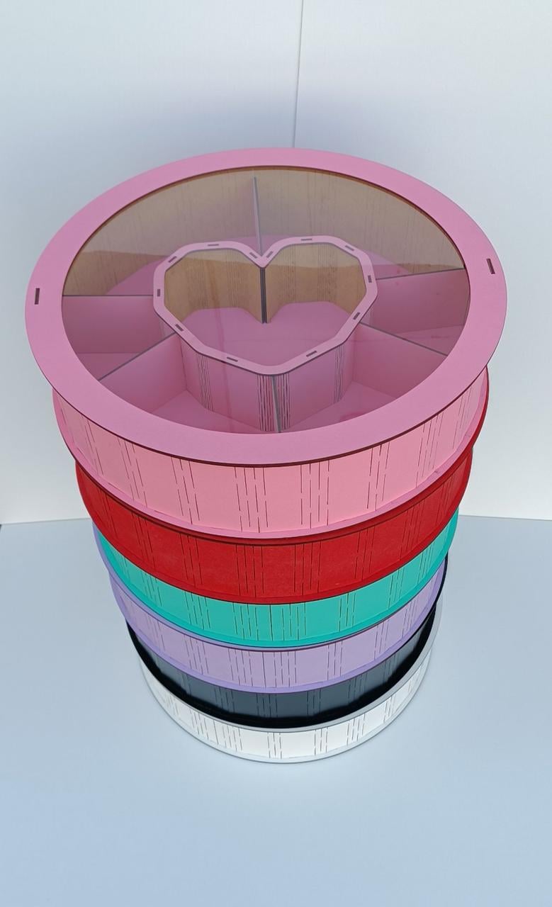 Коробка кругла з прозорою кришкою 40 см Білий - фото 2 Коробка кругла з прозорою кришкою 40 см Білий - фото 2