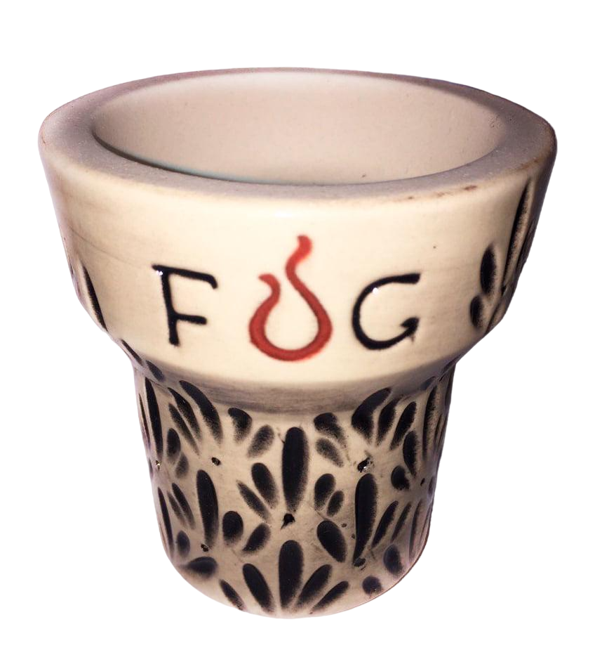 Чаша для кальяна FOG Sunrise Glaze Белый с черными узорами (4622)