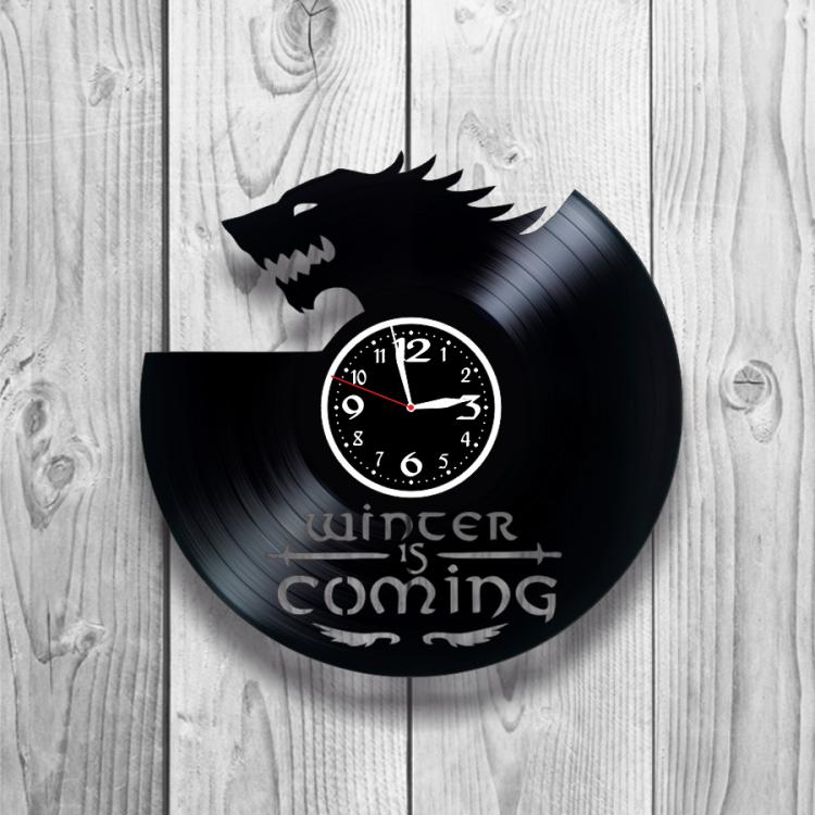 Часы настенные Игра престолов 0404 из виниловой пластинки