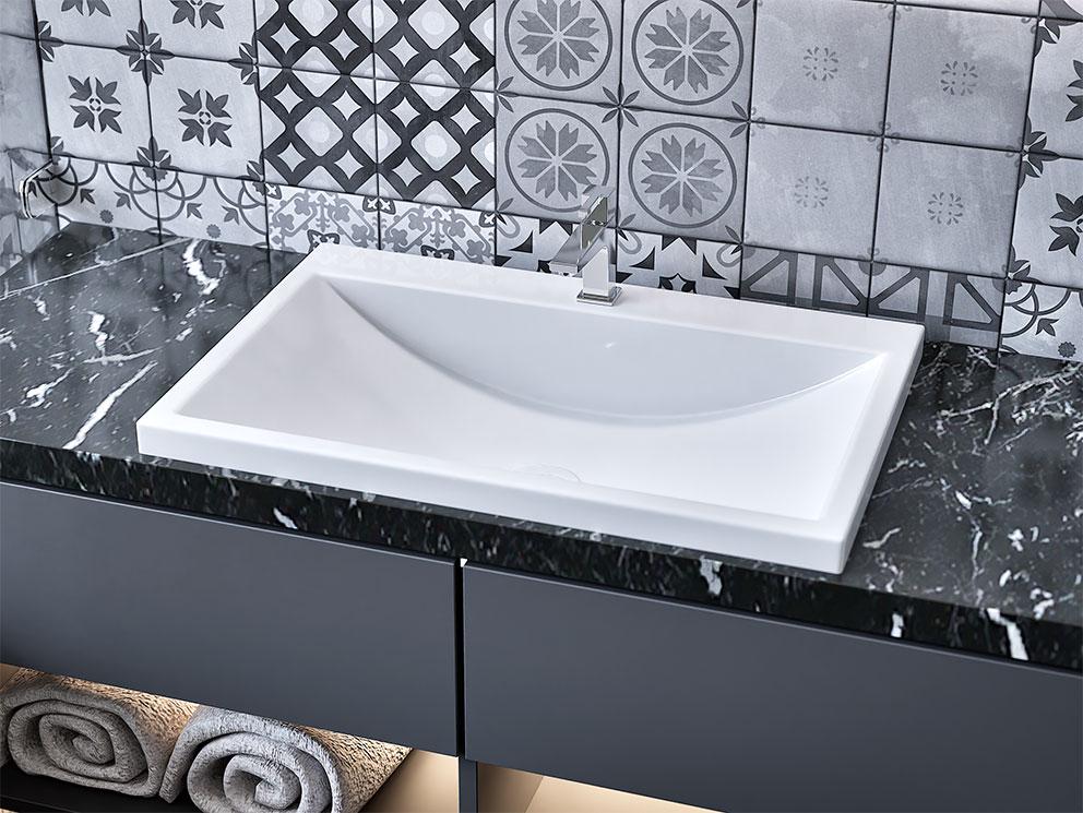 Умивальник накладний Status Braun Low White (695) - фото 7