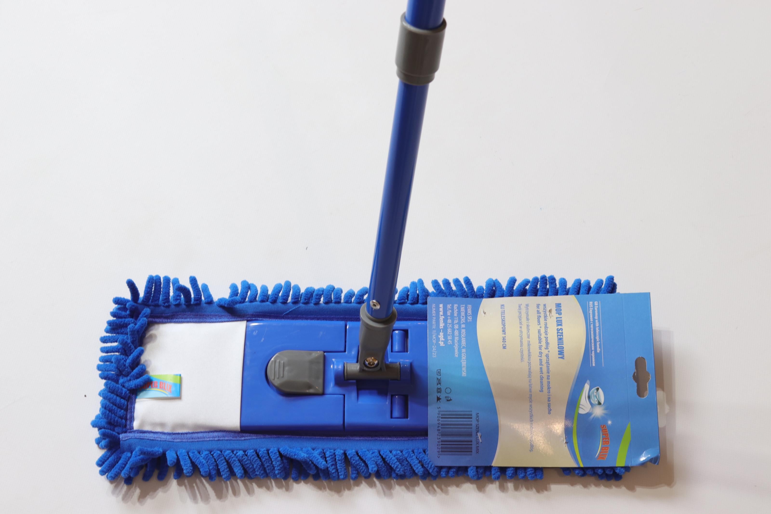 Швабра для пола Эко Люкс из микрофибры лапша Синий (7842blue) Швабра для пола Эко Люкс из микрофибры лапша Синий (7842blue)