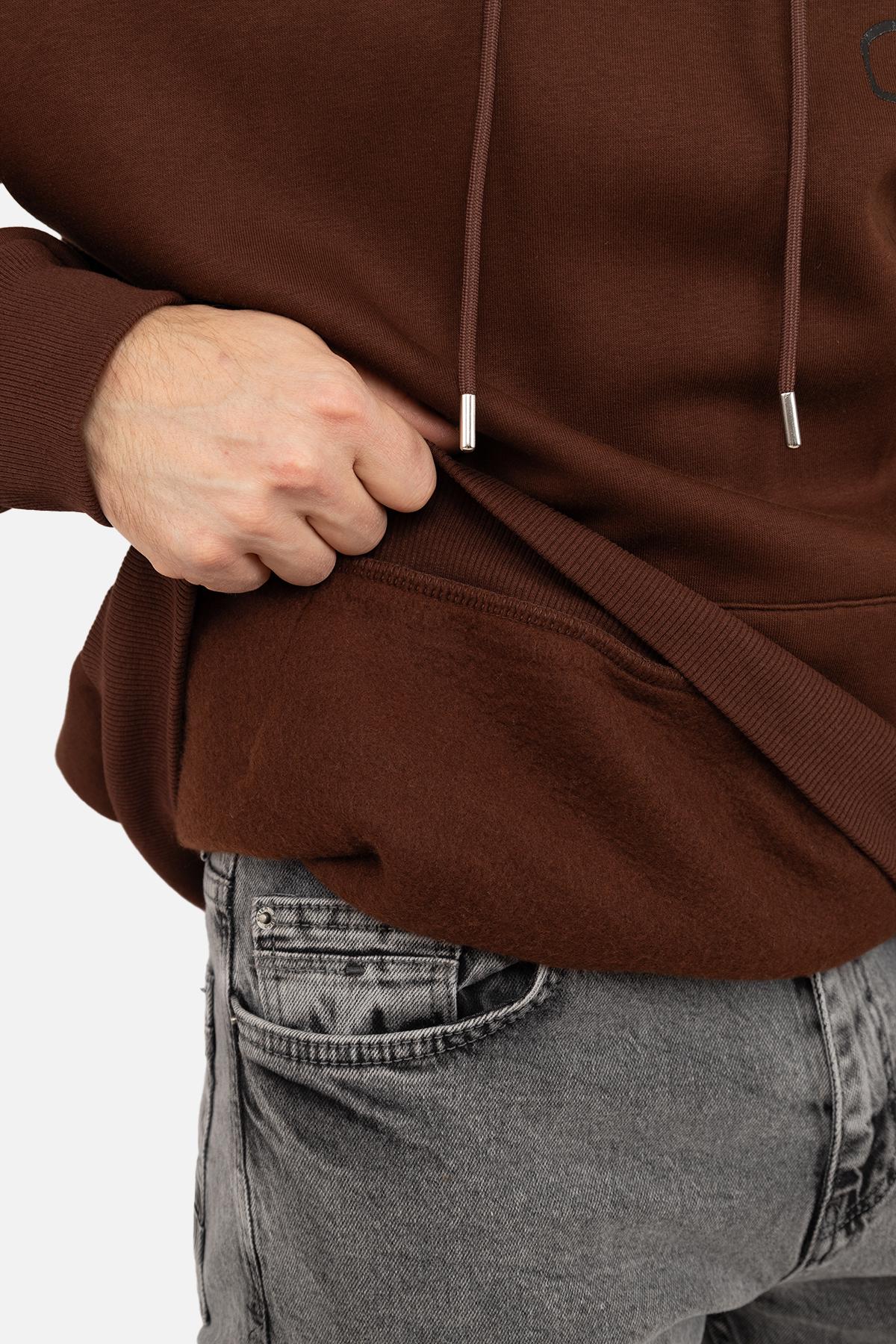 Худі чоловічий ЦБ-00262206 р. 50 Коричневий (SKT001026155) - фото 5 Худі чоловічий ЦБ-00262206 р. 50 Коричневий (SKT001026155) - фото 5