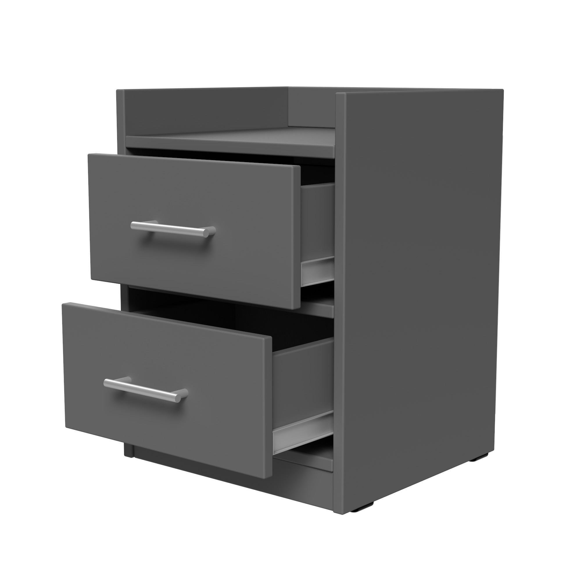 Тумба прикроватная ТП6 SENAM 500х380х350 мм ДСП Серый Графит - фото 4 Тумба прикроватная ТП6 SENAM 500х380х350 мм ДСП Серый Графит - фото 4