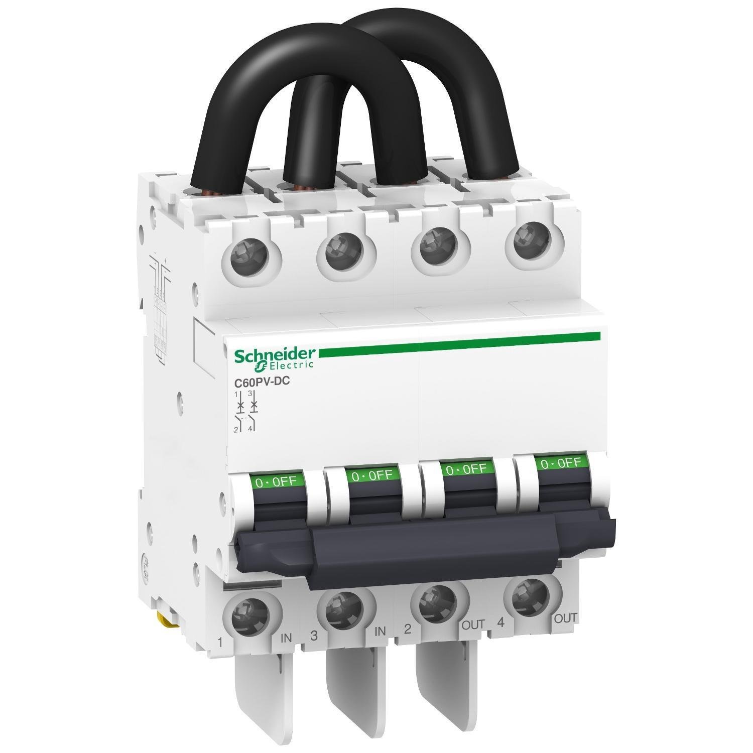 Вимикач автоматичний Schneider Electric Acti9 С60PV-DC 2P 5A 1,5 кА C (A9N61656)