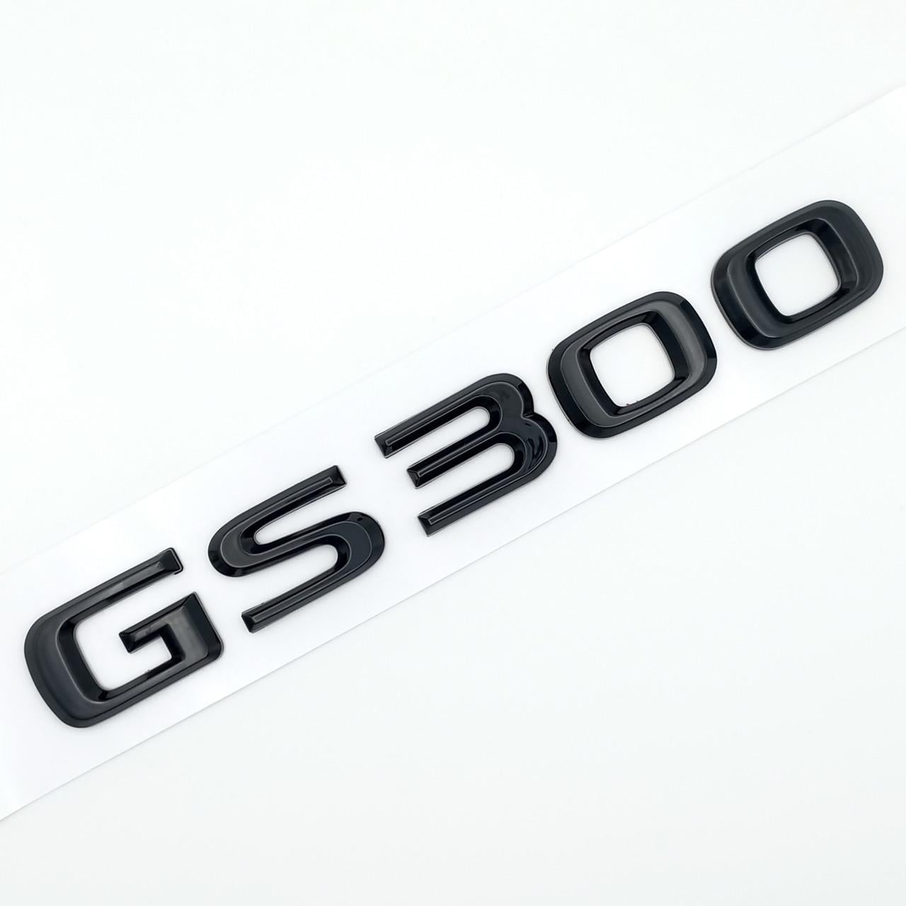 Эмблема надпись GS300 Lexus ABS 17х2 см Черный глянцевый (2702852770)