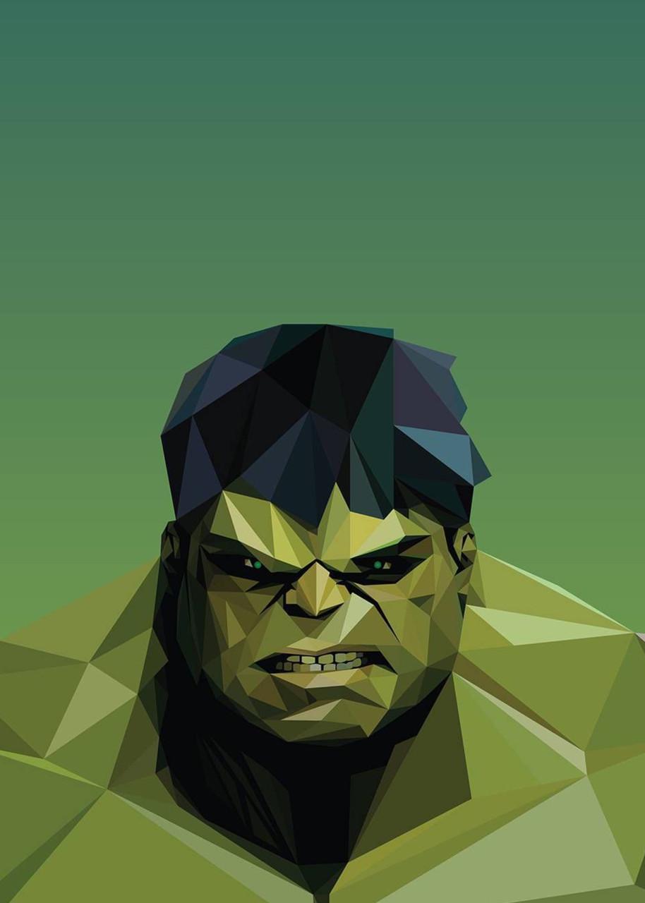 Картина постер Gee! Hulk Халк минимализм 40х60 см HK.09.068