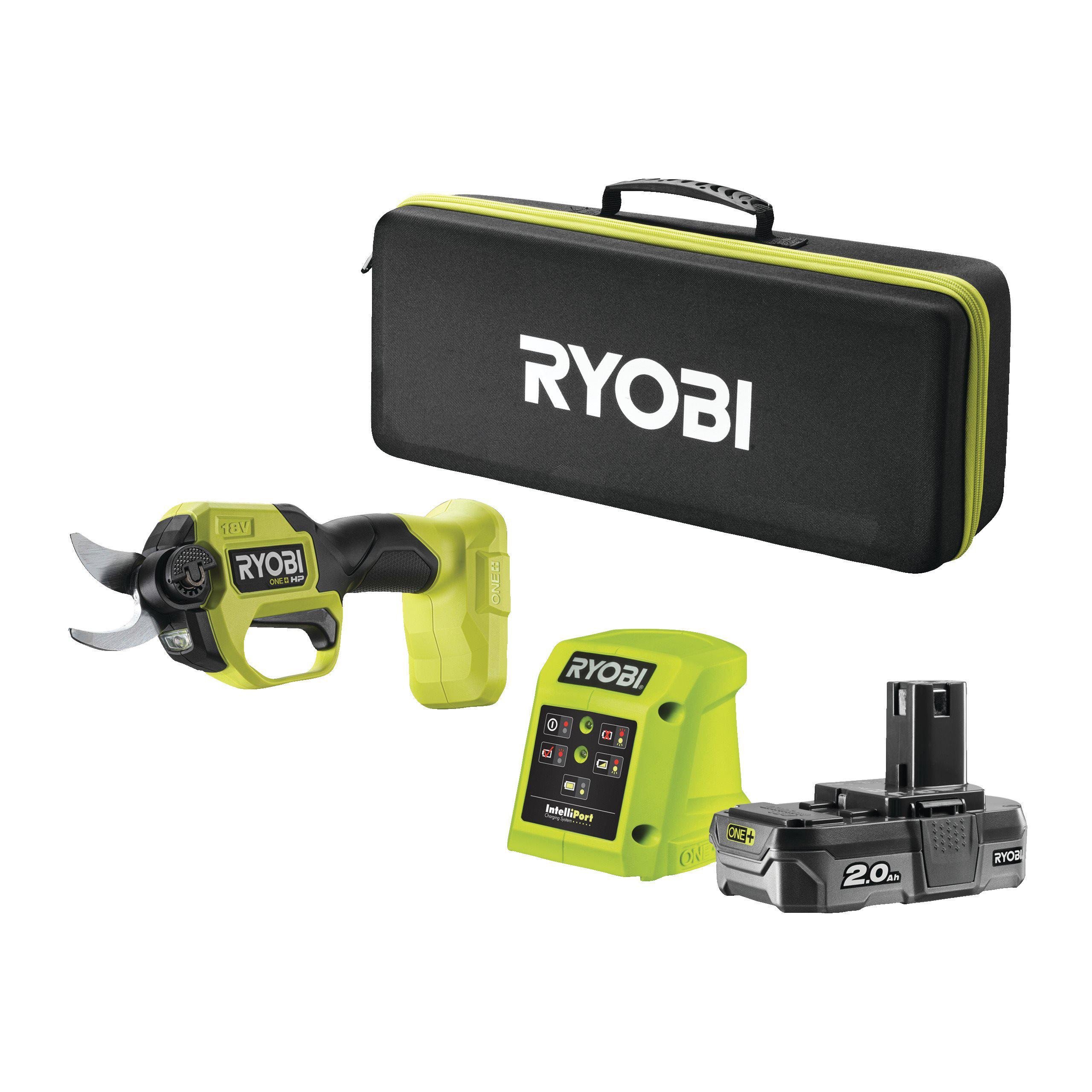 Секатор аккумуляторный RYOBI ONE+ HP RY18SCXA-120T 18В АКБ 1х2 Ач ЗП Ø реза 28 мм 0,83 кг кейс (5133005788)