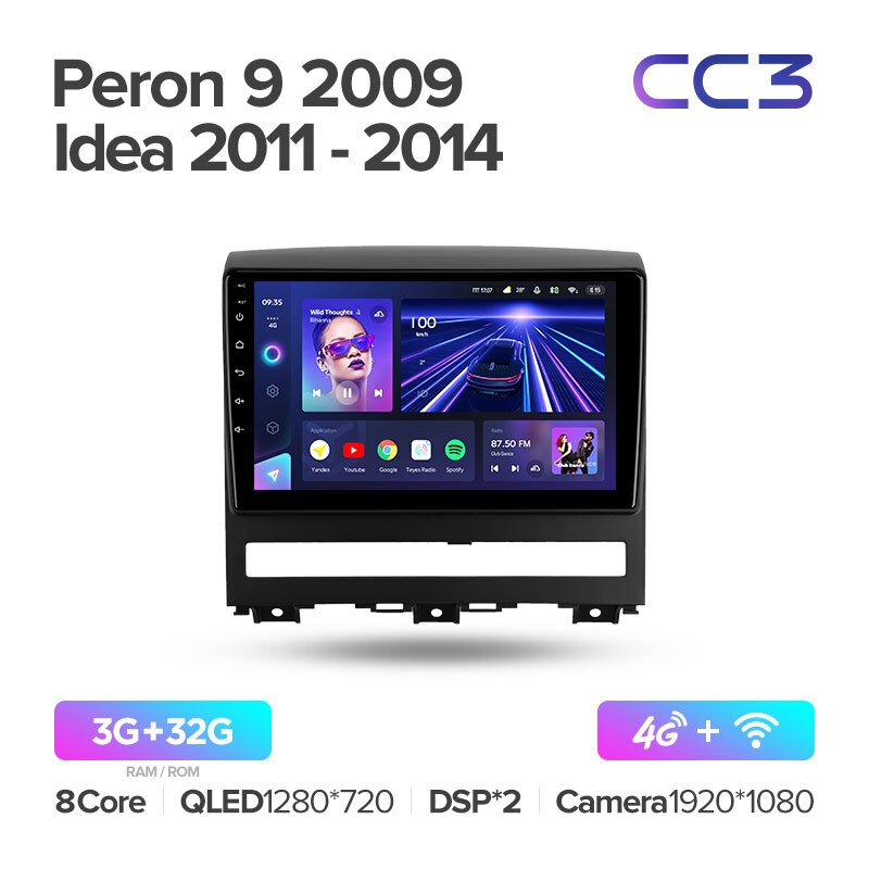 Автомагнітола штатна Teyes CC3 для Fiat Peron 9 2009/Idea 2011-2014 Android (1645379470) - фото 2