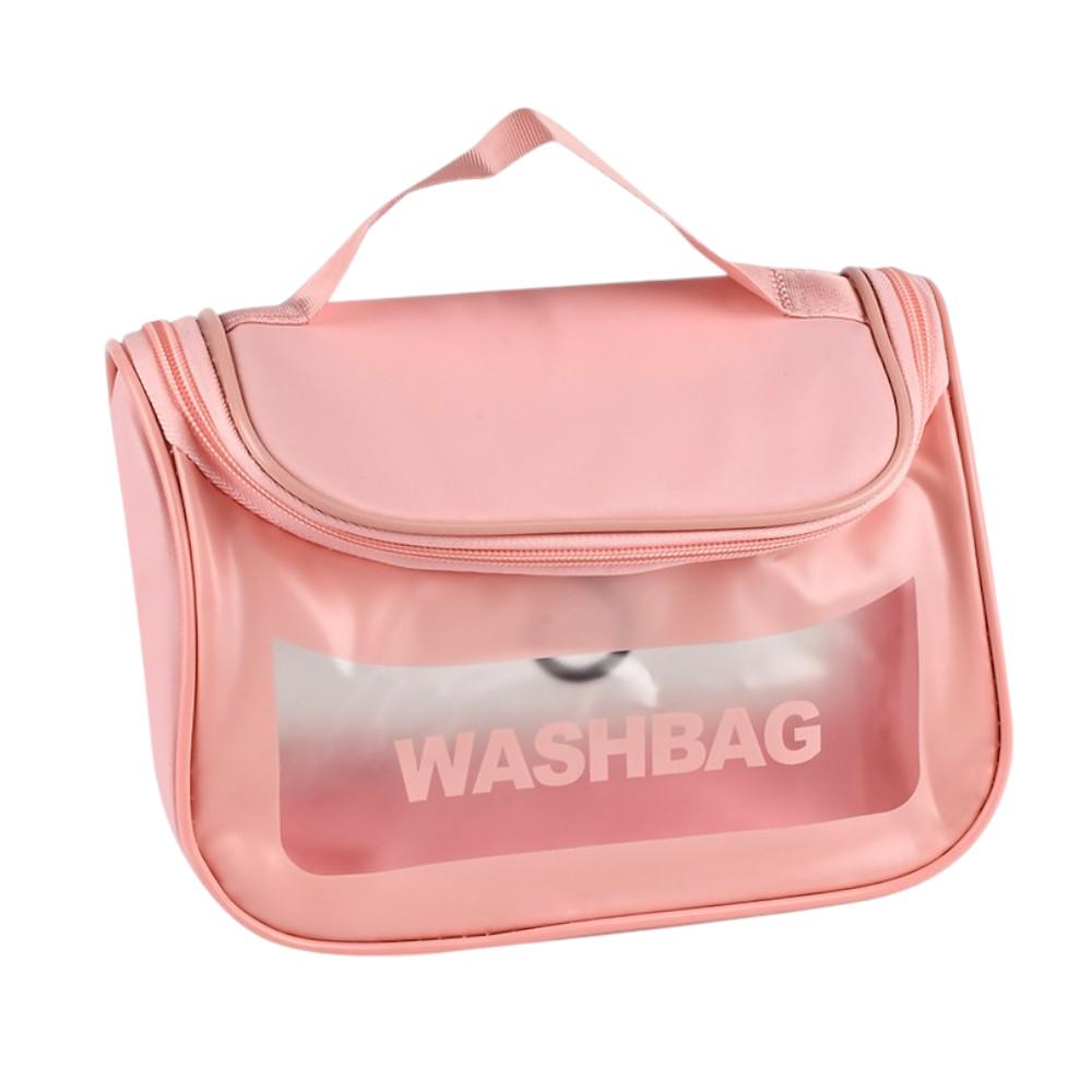 Косметичка дорожная Washbag R32844 ПВХ 22х14х14 см с крючком Розовый (26449807)