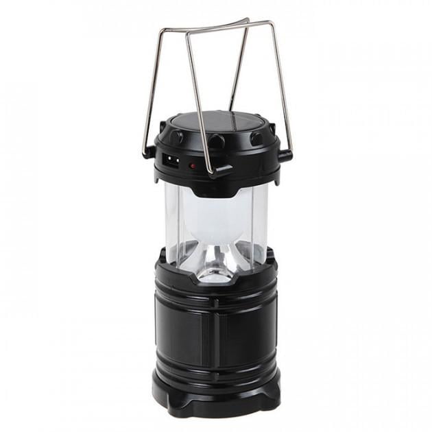 Кемпинговая LED лампа UKC G 85 c Power Bank и солнечной панелью Black (10205)