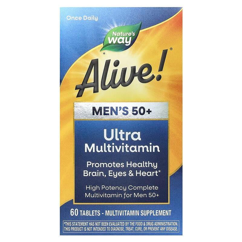 Мультивитамины для мужчин 50+ Nature's Way Alive Ultra Multivitamin 60 таблеток (1413249376) - фото 1 Мультивитамины для мужчин 50+ Nature's Way Alive Ultra Multivitamin 60 таблеток (1413249376) - фото 1