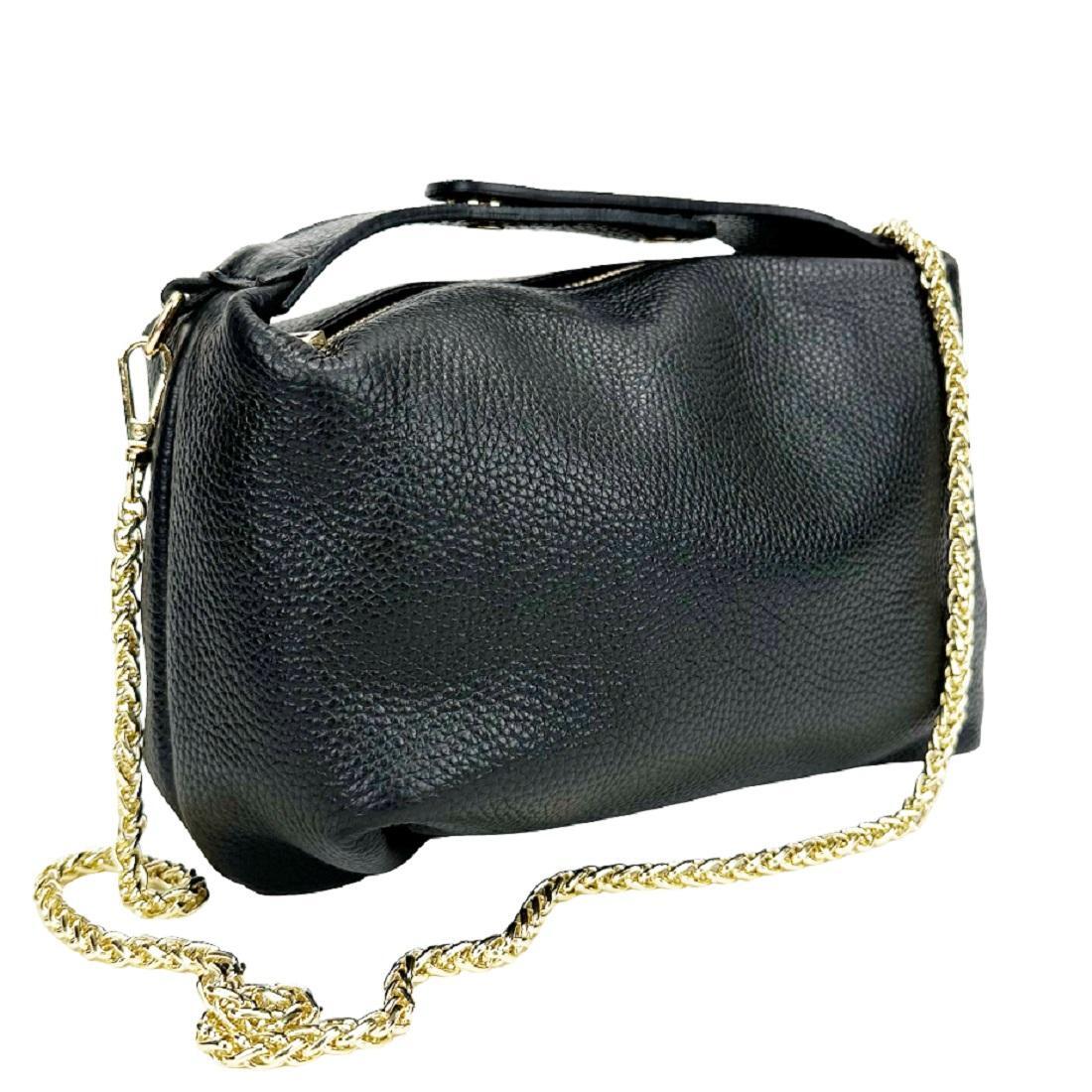 Женская сумка кросс-боди Royal Bag F-IT-86102A кожаная Черный (7449)