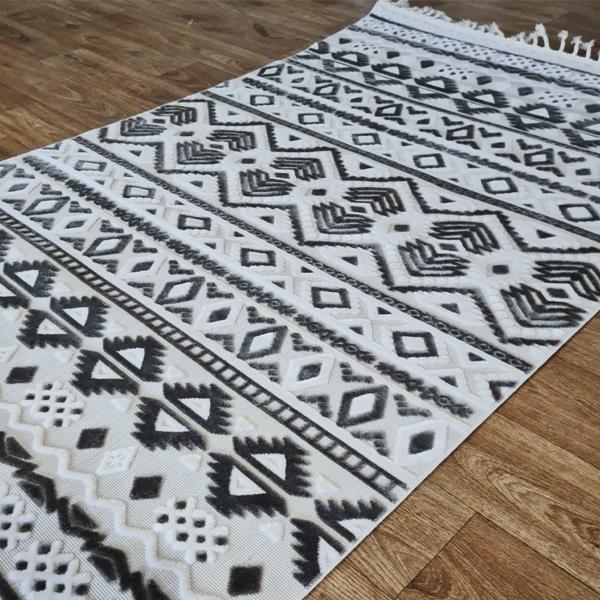 Ковер акриловый Garden 1,5х2,3 м Кремовый/Серый (048415) - фото 3 Ковер акриловый Garden 1,5х2,3 м Кремовый/Серый (048415) - фото 3