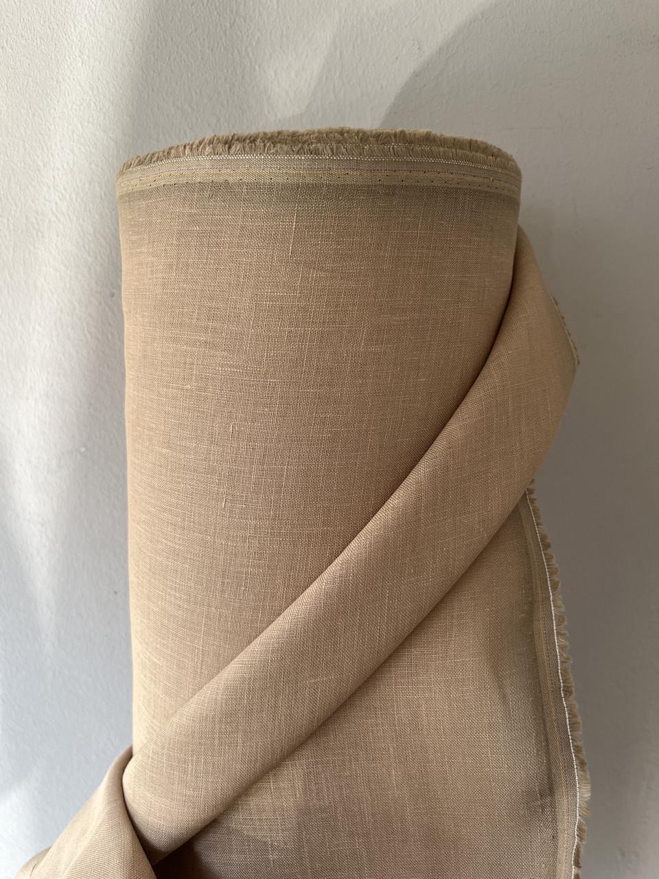 Ткань LINEN PLUS 100% лен 150 см 15 Светло-коричневый