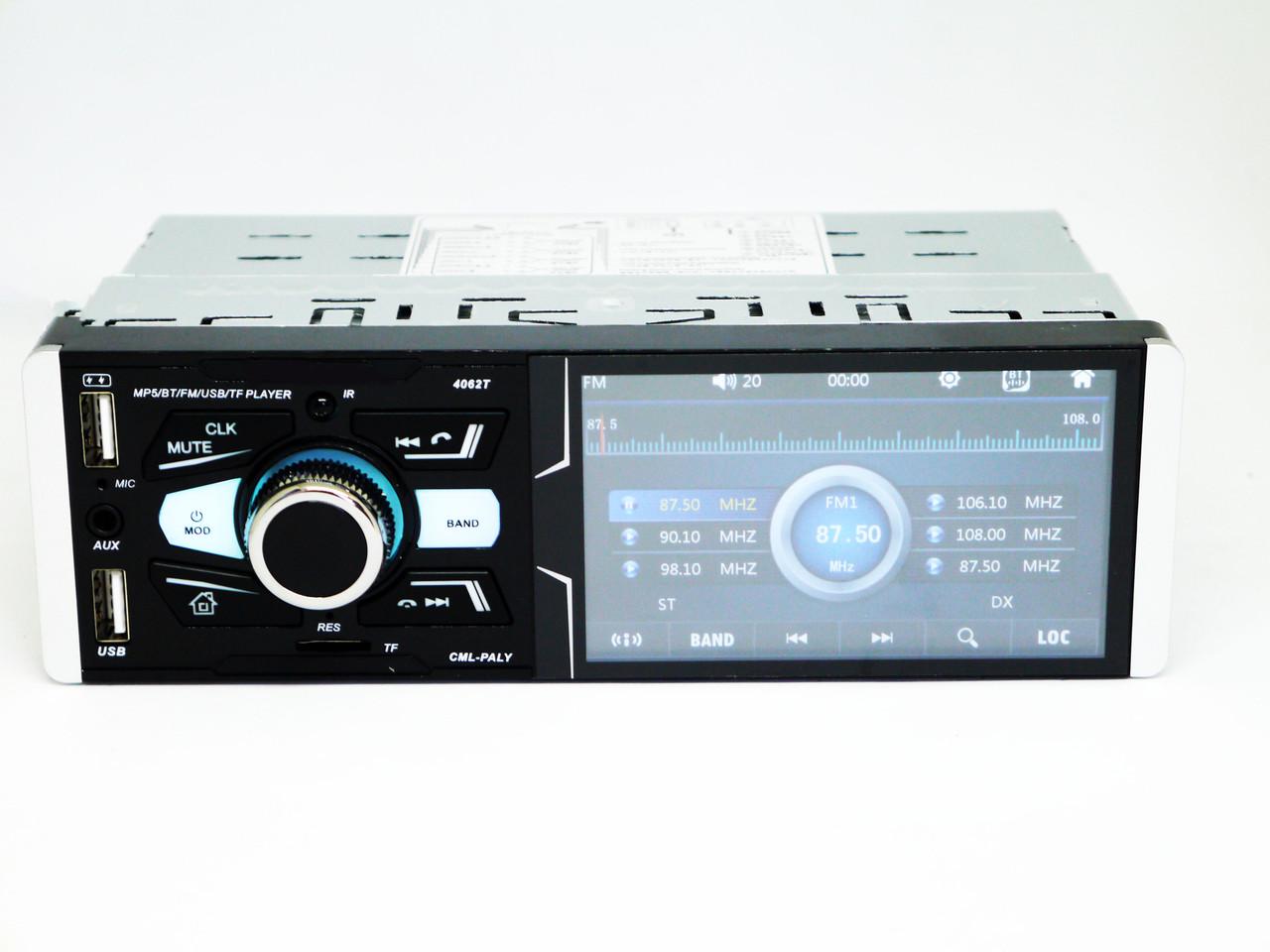 Автомагнитола Pioneer 4062BT MP5 USB/microSD/FM/AUX сенсорный экран 4,1" с Bluetooth 4x50 Вт