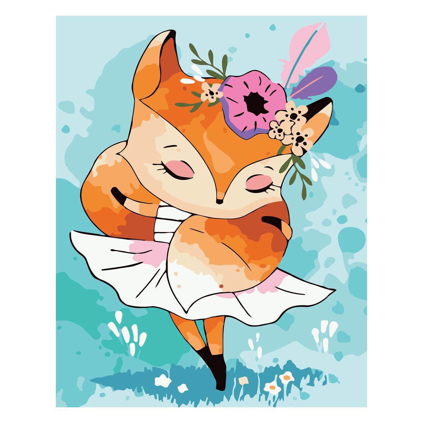 Картина по номерам Strateg Маленькая лиса 30х40 см (SV-0017)