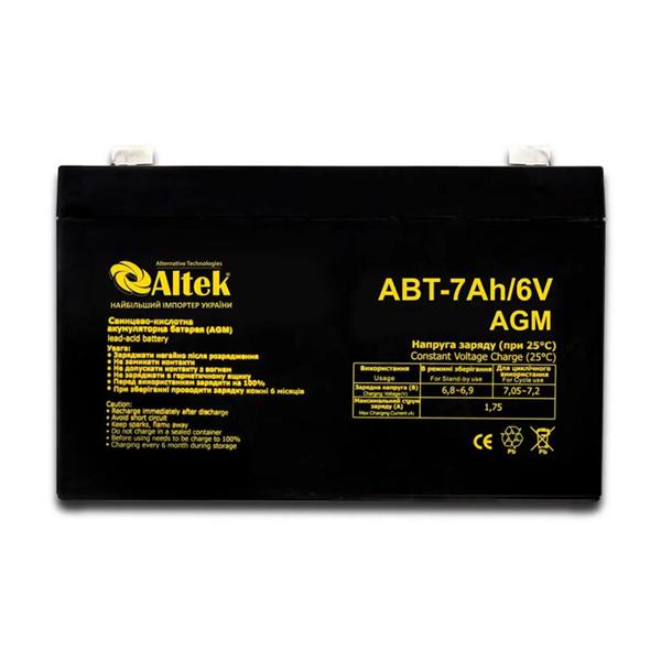 Аккумуляторная батарея Altek АBT AGM 7 Ah 6 V (0057)