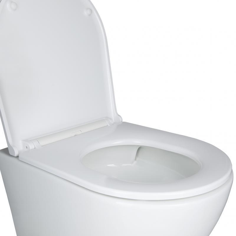 Унитаз подвесной Q-tap Robin Mew QT1333046EUQW безободочный с сиденьем Soft-close (25169738) - фото 5