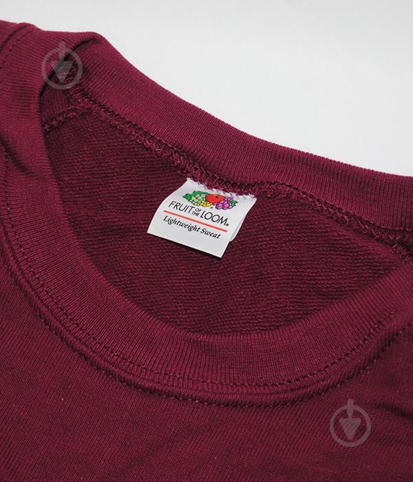 Світшот Fruit of the Loom Lightweight raglan sweat M Бордовий (062138041M) - фото 5