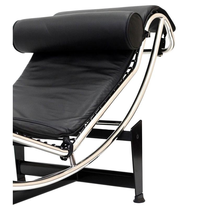 Шезлонг Лекор шкірозамінник нержавіюча сталь Чорний (30562574) - фото 3 Шезлонг Лекор шкірозамінник нержавіюча сталь Чорний (30562574) - фото 3
