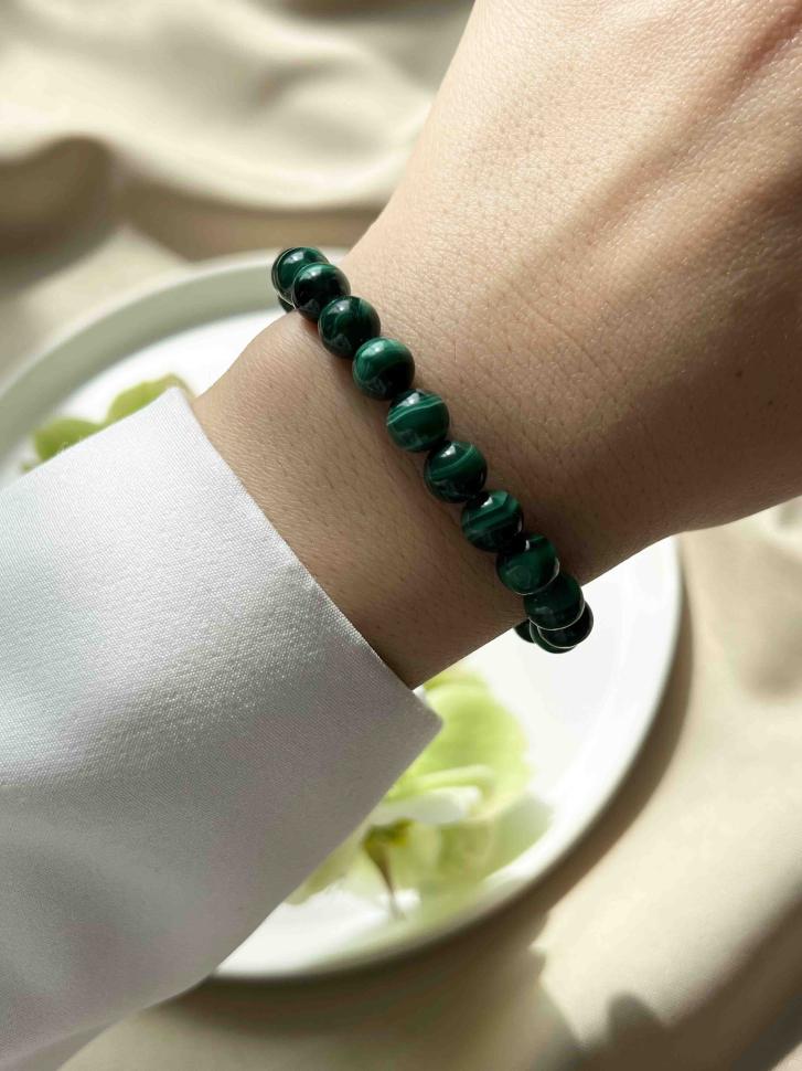 Браслет із натурального малахіту (5138)