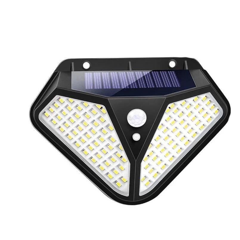 Фонарь уличный на солнечной батарее Solar Wall Lamp 102 LED с датчиком движения Черный (51905/U)