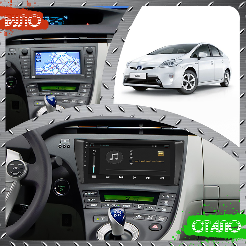 Магнітола штатна Lesko 9" для Toyota Prius III Restyling XW30 2011-2015 6/128Gb 4G Wi-Fi GPS Top - фото 3